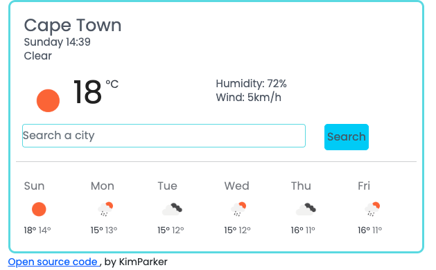 Weather project preview